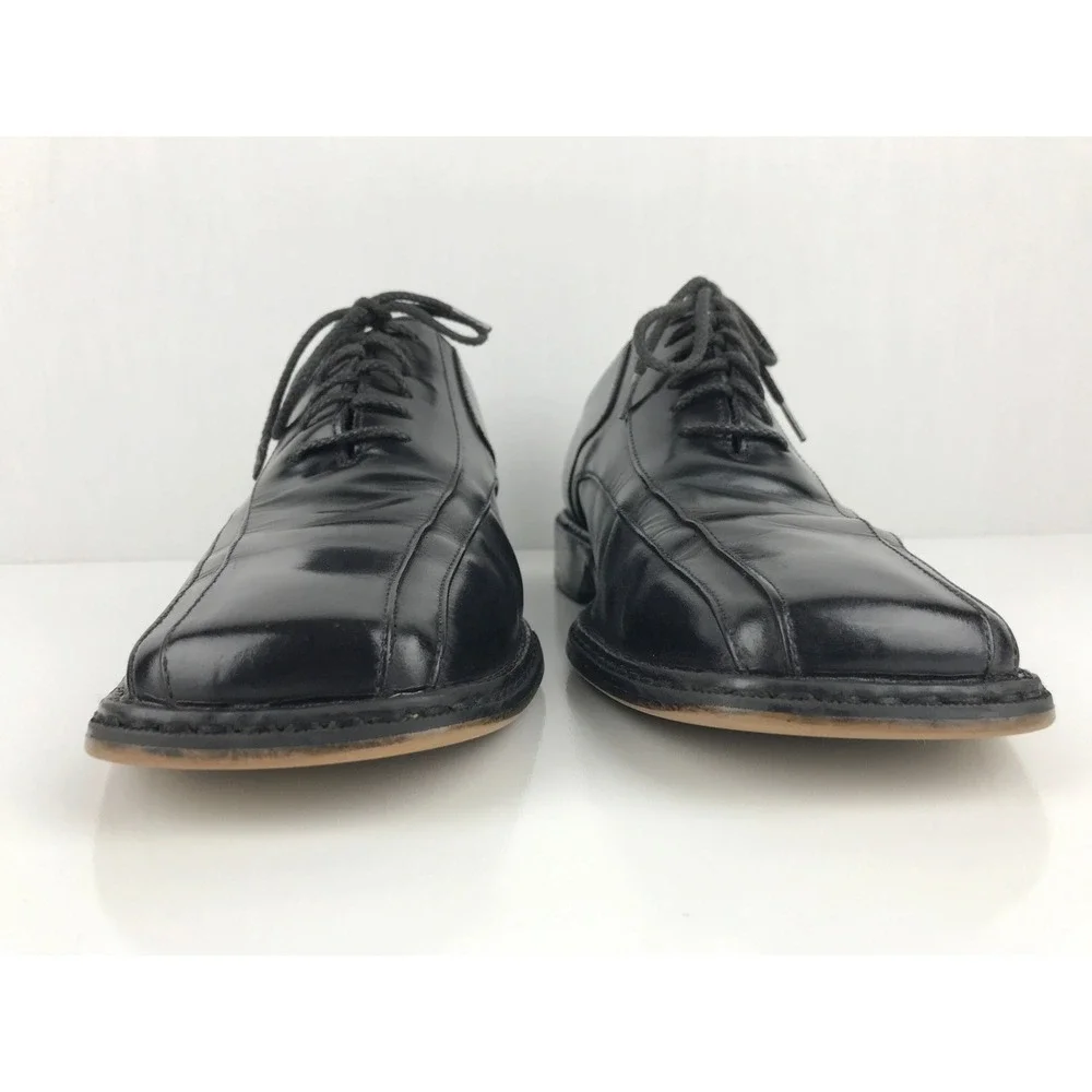 Stacy Adams Oxford Mens Black Leather Square Toe Lace Up Dress Shoes Size 11 M‎